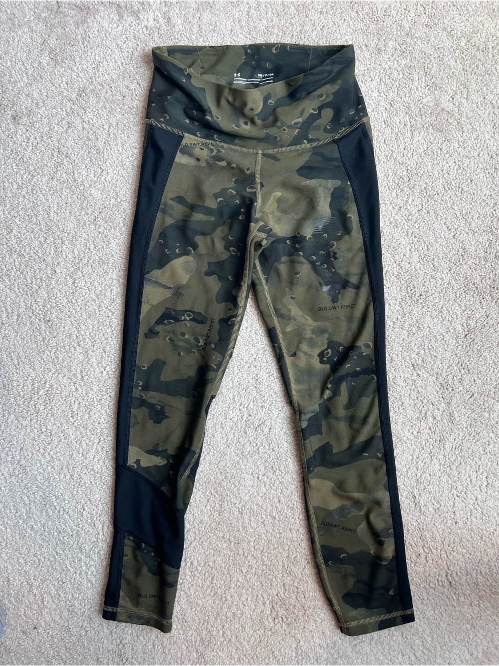 Project Rock Under Armour Camo Compression Heat Gear Leggings
